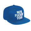 Blue New Fuckin' York Baseballcap Hat - Snapback Closure (Cotton)