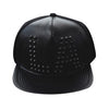 Golden or Black studded LA Baseballcap Hat (Lambskin Leather)