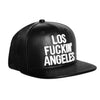 Los Fuckin' Angeles Baseballcap Hat - Snapback/Watch (Lambskin Leather)