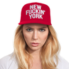 Red New Fuckin' York Baseballcap Hat - Snapback Closure (Cotton)