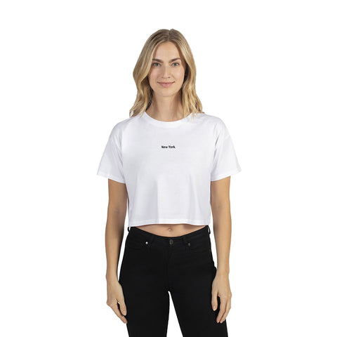 White New York Crop T-Shirt