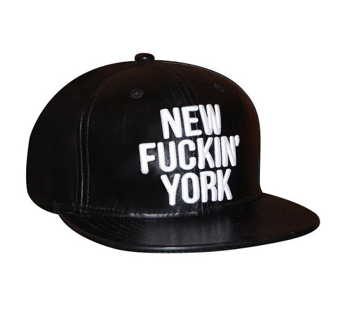 New Fuckin' York Baseballcap Hat - Lambskin Leather