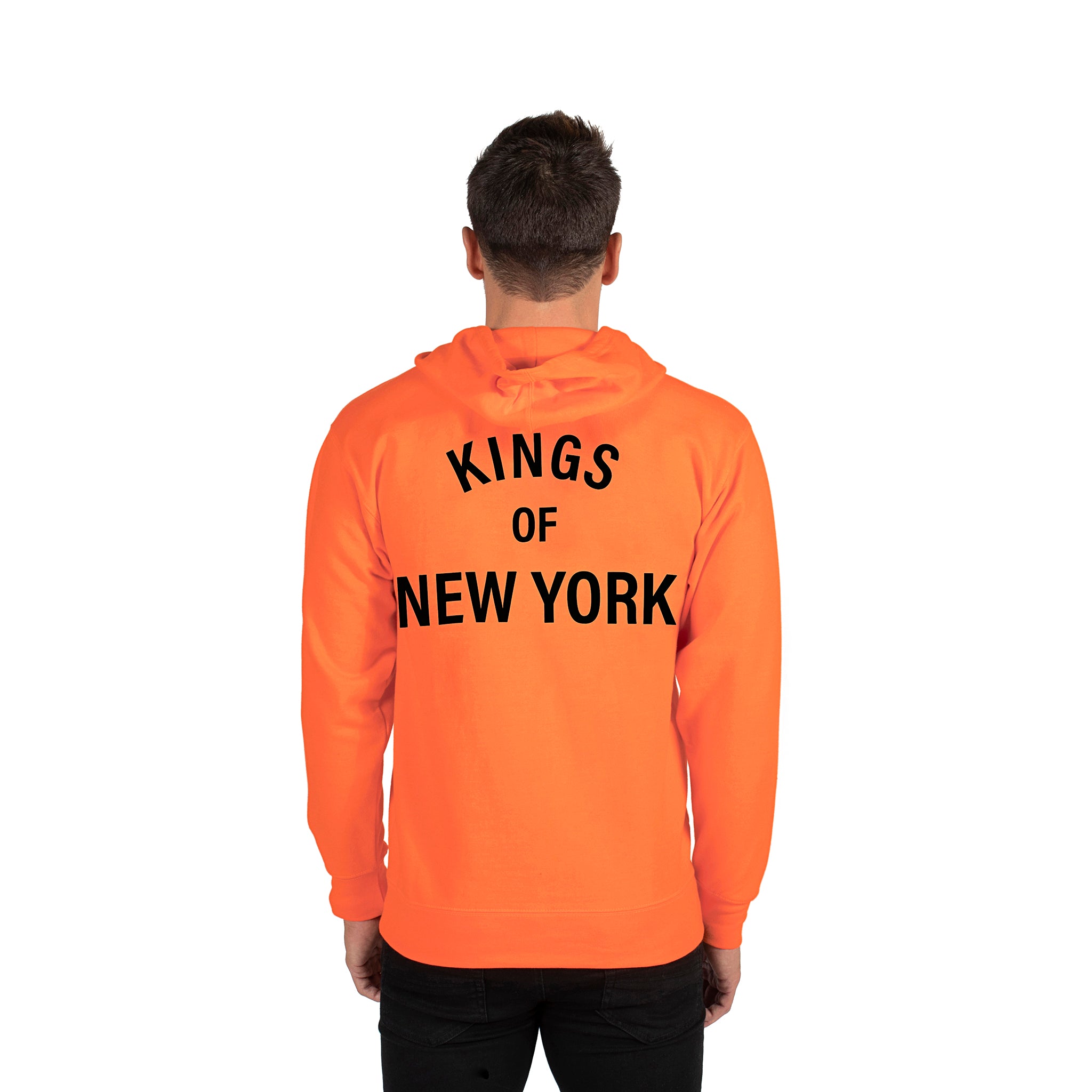 New York Blue And Orange Mens Pullover Hoodie by KINGS OF NY